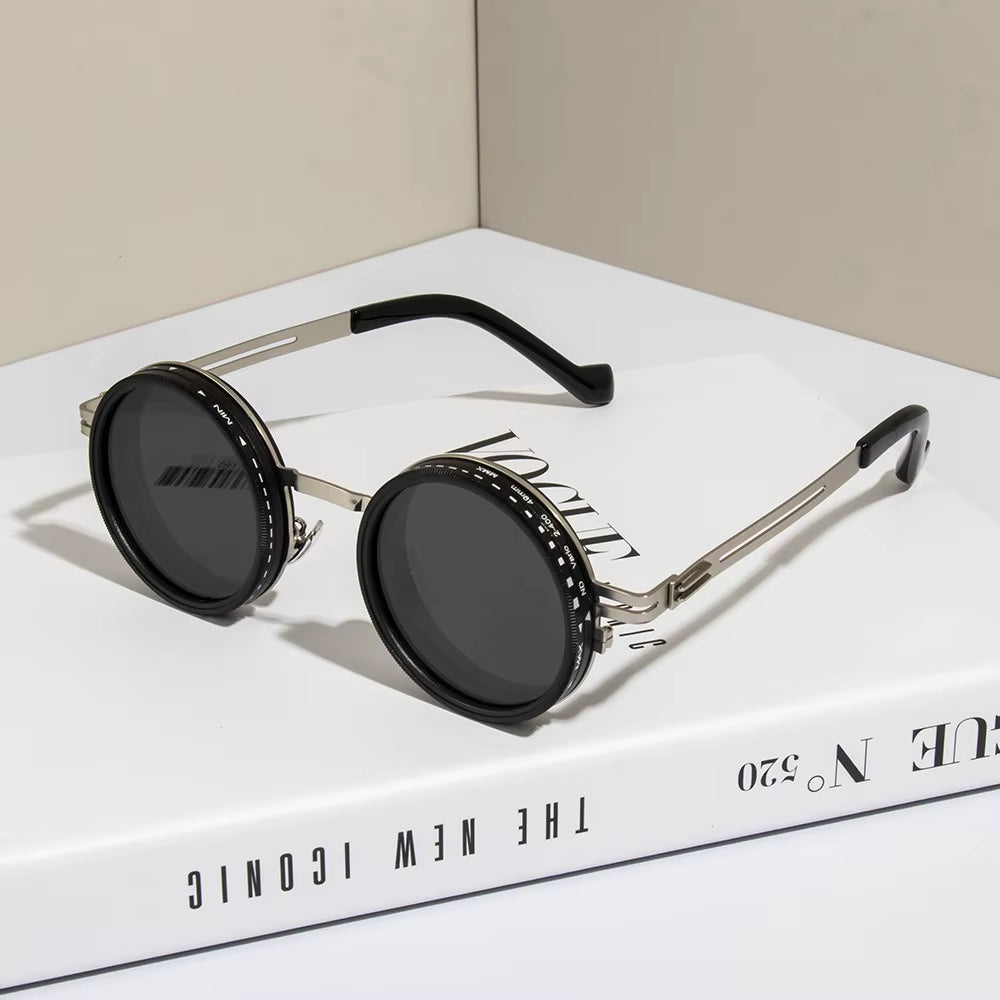 2025 Fashion New Unisex Handmade ND9 Level Rotating Adjustable Brightness Dimming Sunglasses