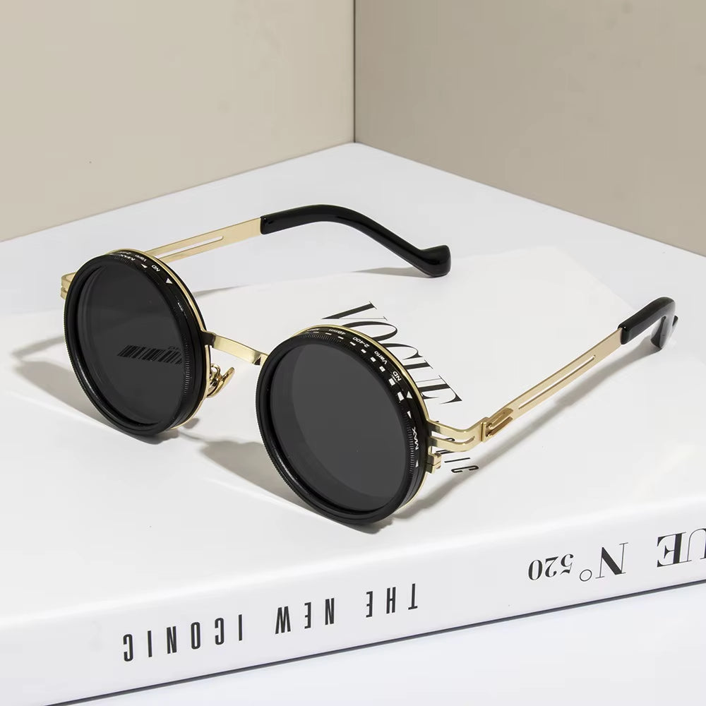 2025 Fashion New Unisex Handmade ND9 Level Rotating Adjustable Brightness Dimming Sunglasses